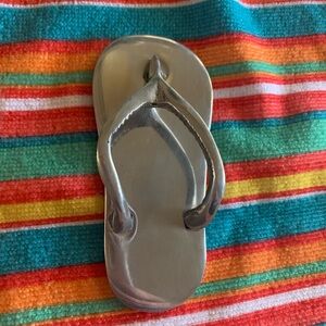 Chic Pewter  Flip Flop Trinket